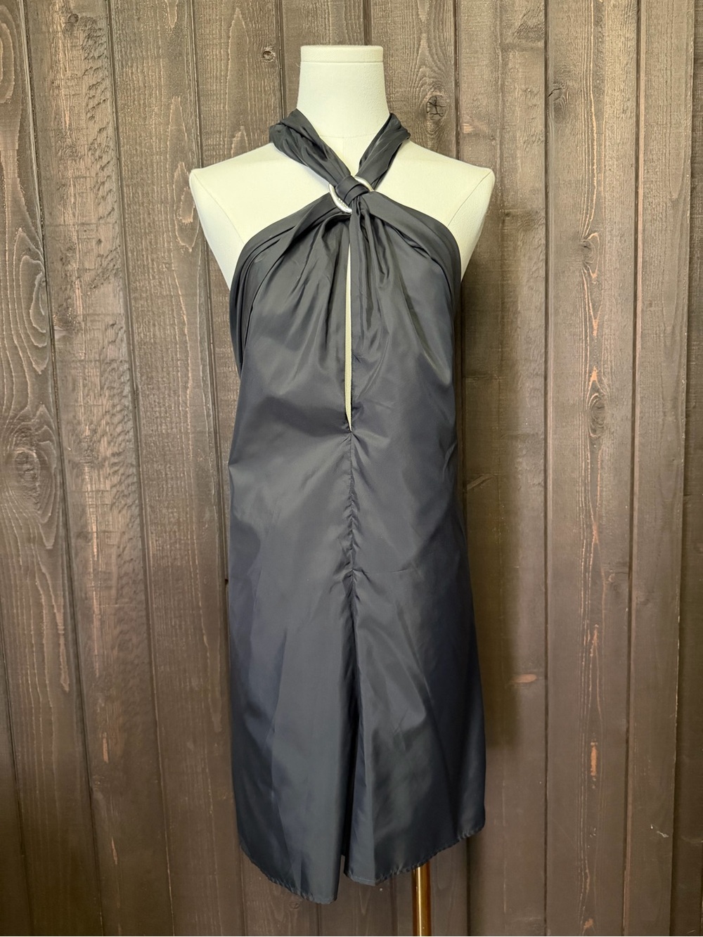 NWT Staud Selene Playsuit Romper Skort Shorts Halter Neck One Piece Black Sz LG